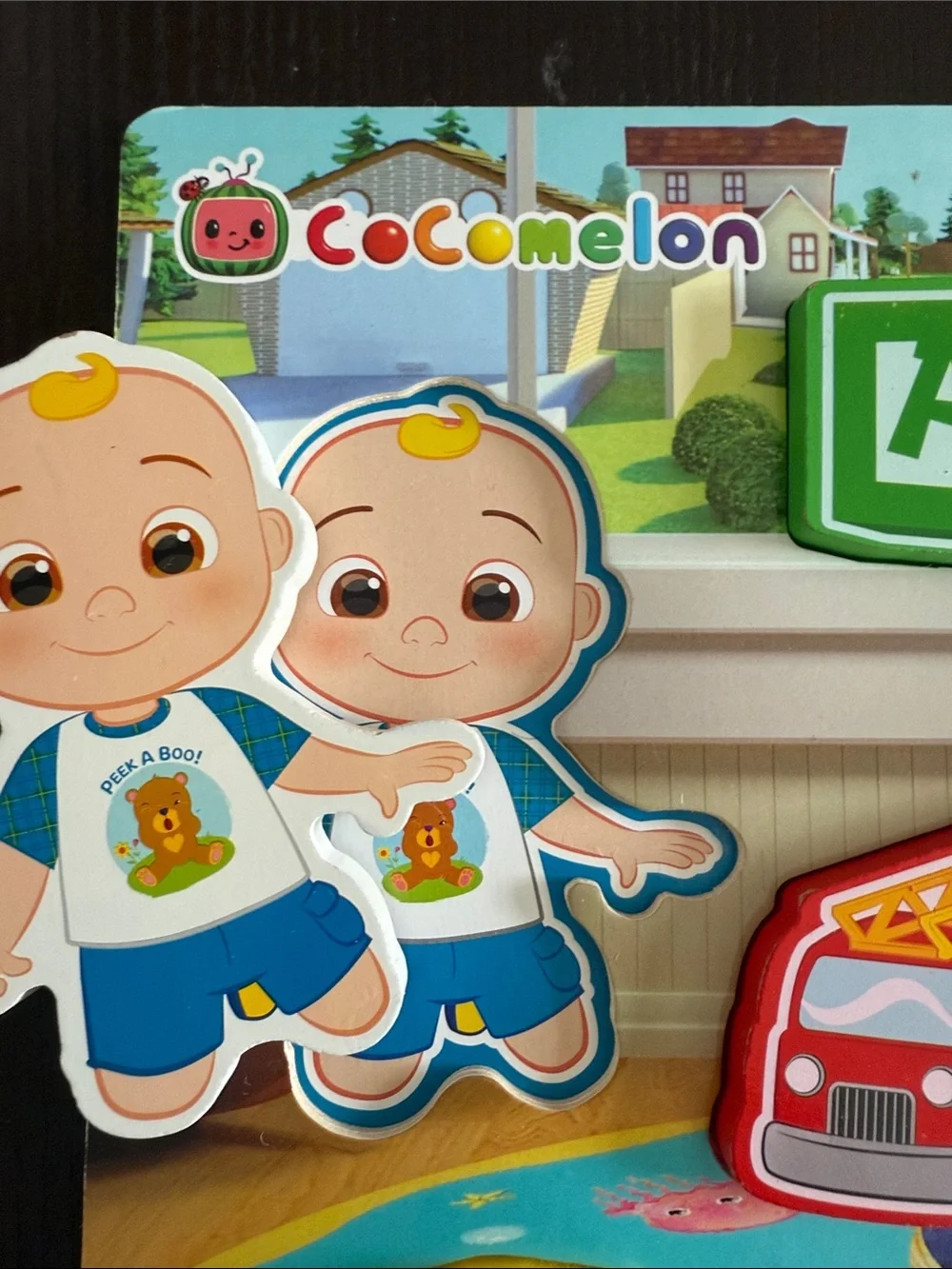Great Cocomelon Bundle!  Wooden Number & Vehicle Puzzles - Colorful!